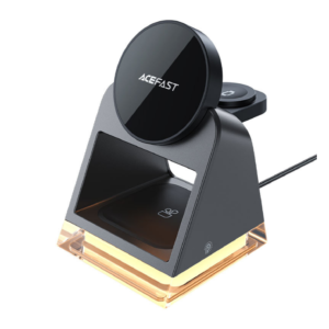 Fast Wireless Charger Desktop Holder E17 | מטען לטלפון + שעון + אוזניות - שלוש באחד