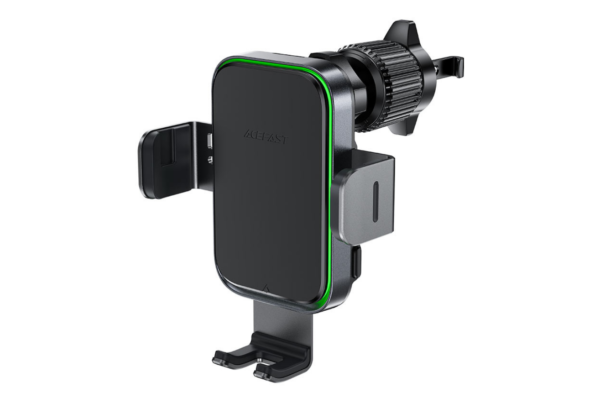Fast Wireless Charger Car Mount Holder D17 15W | מעמד לרכב עם תופסן וטעינה אלחוטית